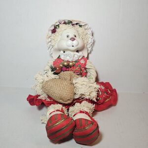 VINTAGE 1993 House Of Lloyd Christmas Around The World Mop Flossie Bunny 15"